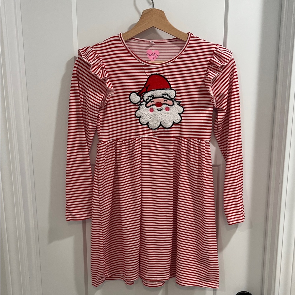 Red and White Striped Santa